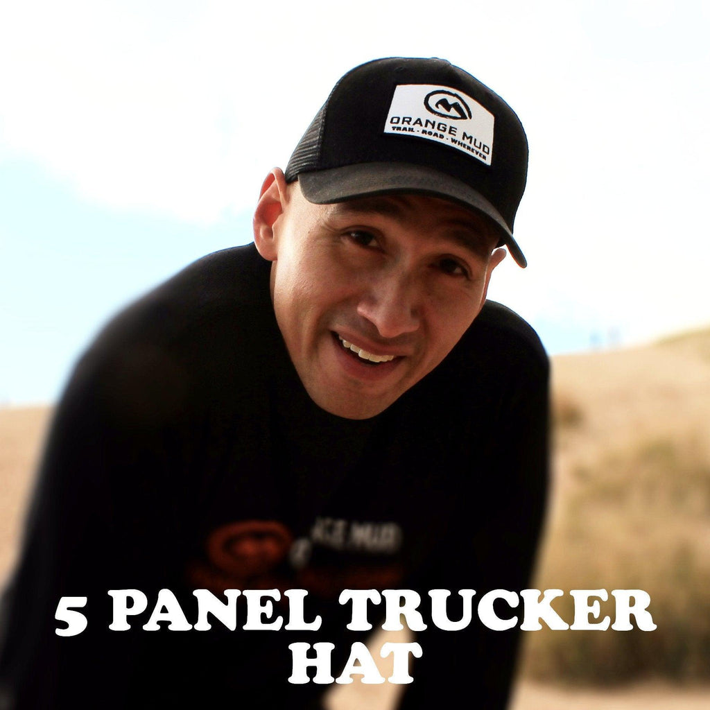 5 Panel Black Trucker Hat, Snapback – Orange Mud, LLC