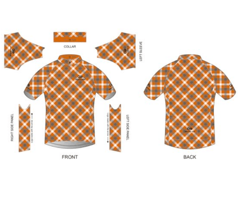 Old-Orange Mud Accessories Men's S Orange Mud Cycling Jersey - Race Cut