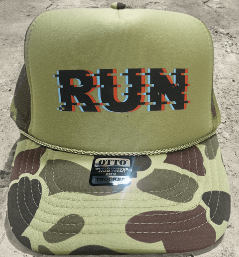 Orange Mud, LLC Accessories Camo Dark Print Digital Run Hat