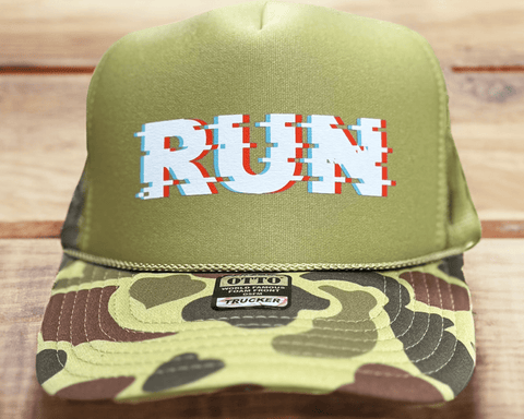 Orange Mud, LLC Accessories Camo White Print Digital Run Hat