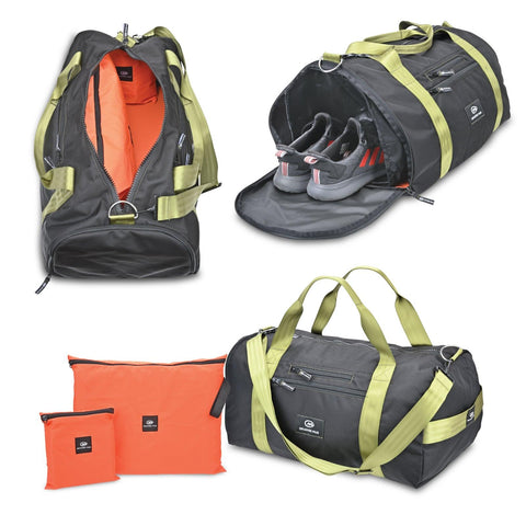 Modular GYM Duffel Bag with Shoe Compartment and Dirty Clothes Bag – Orange  Mud, LLC