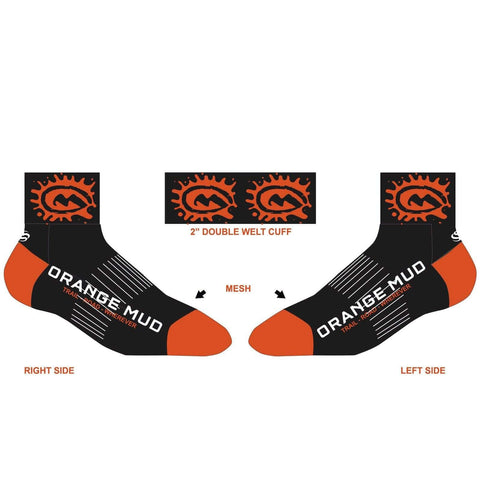 Old-Orange Mud Accessories S / Orange Adventure Sock - 2" Coolmax Sock