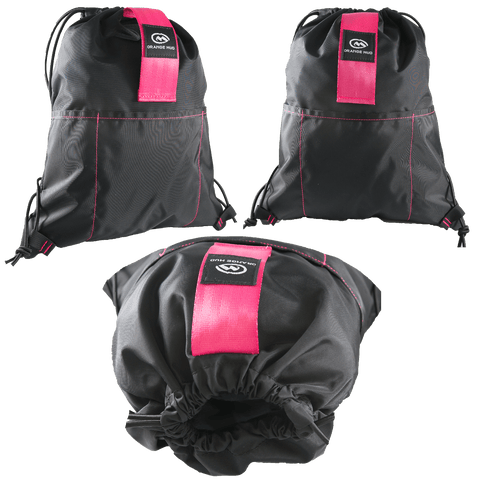 Old-Orange Mud Packs Black with Pink Strap Sling Bag