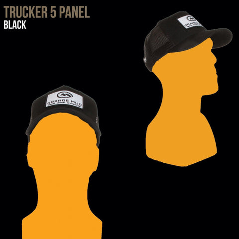 Orange Mud, LLC Accessories 5 Panel Black Trucker Hat