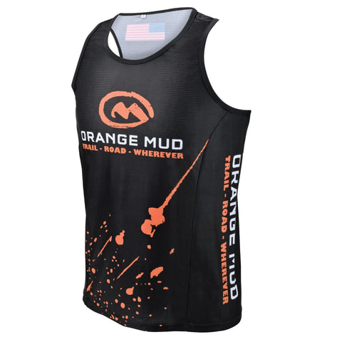 Orange Mud, LLC Accessories male / XS Black Stretchy Running Singlet