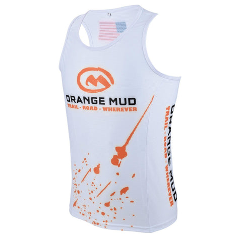 Orange Mud, LLC Accessories male / XS White Stretchy Running Singlet