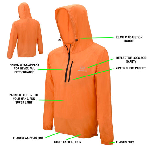 Orange Mud, LLC Accessories XS "Defy" Ultra Light Wind Breaker