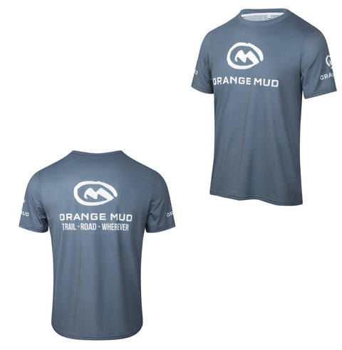 Orange Mud, LLC Clothing Gray Stretchy Running Shirt