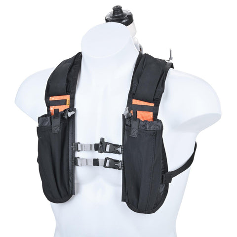 Orange Mud, LLC Hydration VP1 Black-3.0 HydraQuiver Vest Pack 1 - 3.0: Ideal for road and trail running, and triathlon.