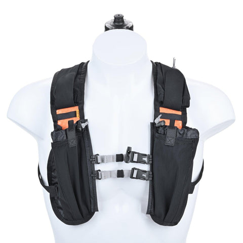 Orange Mud, LLC Hydration VP1 Black-3.0 HydraQuiver Vest Pack 1 - 3.0: Ideal for road and trail running, and triathlon.