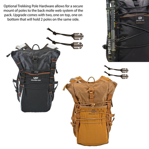 Orange Mud, LLC Packs $159.95 - 3.0 Black - with Trekking Pole Upgrade Adventure Pack, 12L 3.0: Ideal for ultra running, hiking, mountain biking