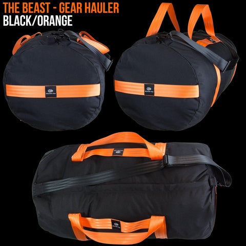 Orange Mud, LLC Packs Beast-Black-Orange Strap The Beast - Gear Hauler Duffle Bag USA MADE