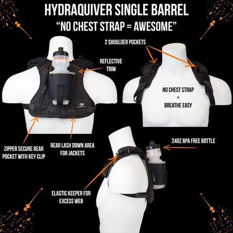 Orange Mud, LLC Packs HydraQuiver Single Barrel: Ideal for road running