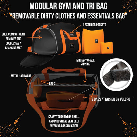 Orange Mud, LLC Packs Modular GYM Bag with Shoe Compartment, 55L