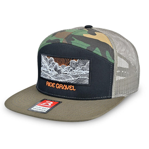 Seven Clay Ride Gravel 7 Panel Flatbill Snapback